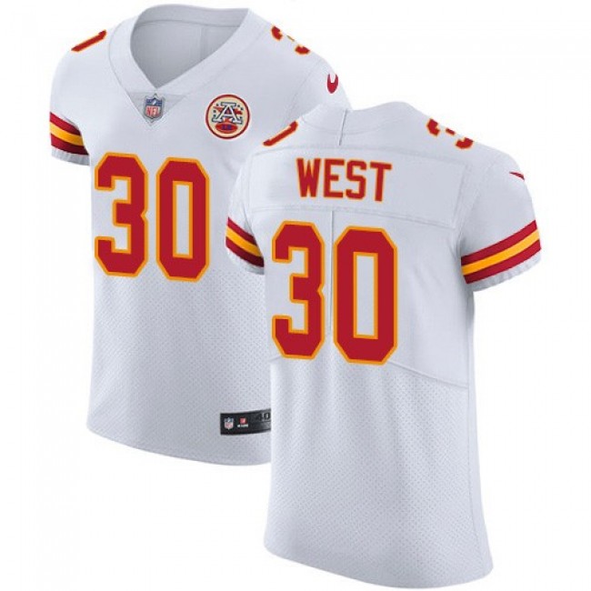 Nike Chiefs #30 Charcandrick West White Men's Stitched NFL Vapor Untouchable Elite Jersey