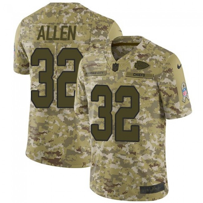 Nike Chiefs #32 Marcus Allen Camo Men's Stitched NFL Limited 2018 Salute To Service Jersey