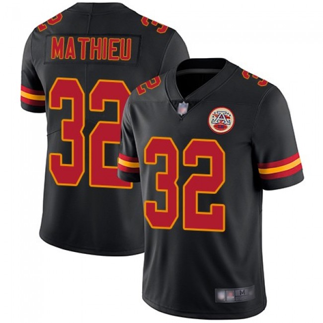 Nike Chiefs #32 Tyrann Mathieu Black Men's Stitched NFL Limited Rush Jersey