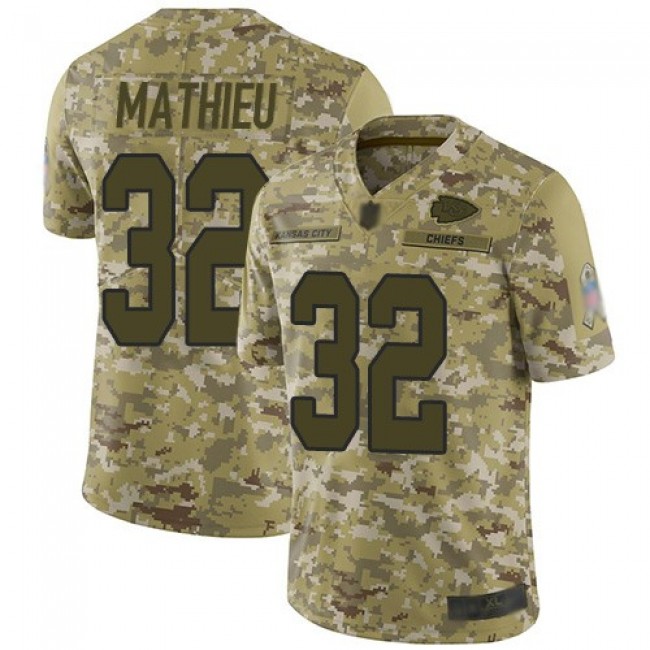 Nike Chiefs #32 Tyrann Mathieu Camo Men's Stitched NFL Limited 2018 Salute To Service Jersey