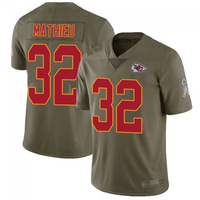 Nike Chiefs #32 Tyrann Mathieu Olive Men's Stitched NFL Limited 2017 Salute to Service Jersey