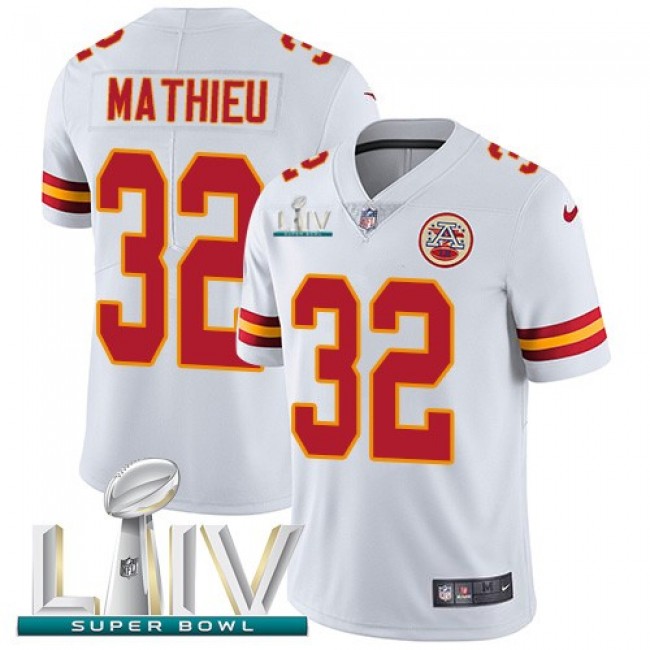 Nike Chiefs #32 Tyrann Mathieu White Super Bowl LIV 2020 Men's Stitched NFL Vapor Untouchable Limited Jersey