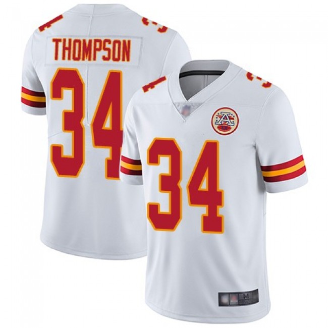 Nike Chiefs #34 Darwin Thompson White Men's Stitched NFL Vapor Untouchable Limited Jersey
