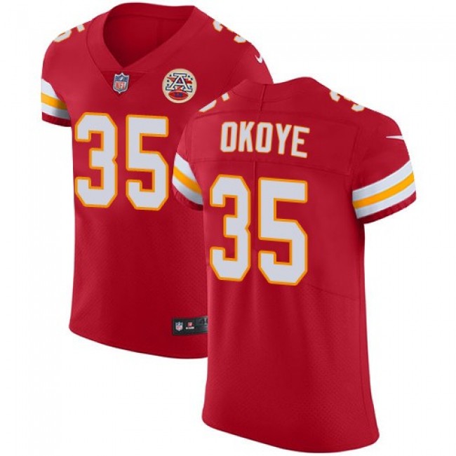 Nike Chiefs #35 Christian Okoye Red Team Color Men's Stitched NFL Vapor Untouchable Elite Jersey