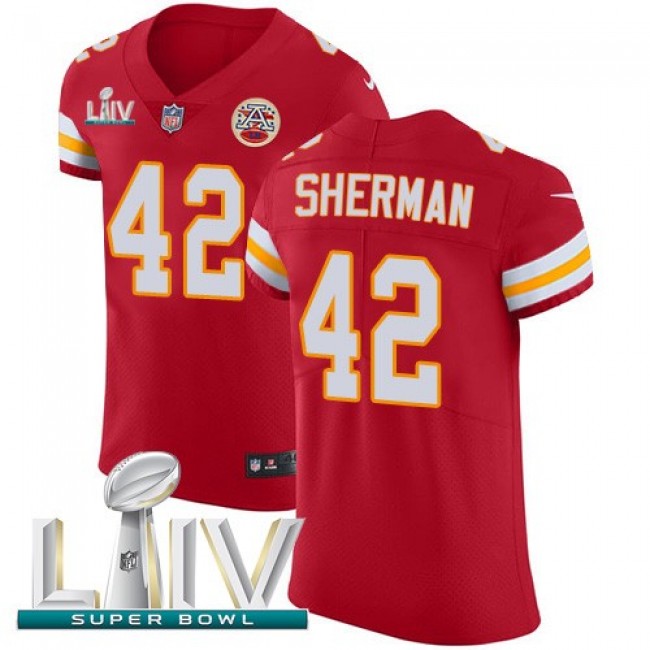 Nike Chiefs #42 Anthony Sherman Red Super Bowl LIV 2020 Team Color Men's Stitched NFL Vapor Untouchable Elite Jersey