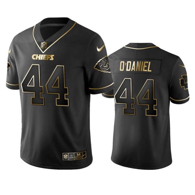 Nike Chiefs #44 Dorian O'Daniel Black Golden Limited Edition Stitched NFL Jersey