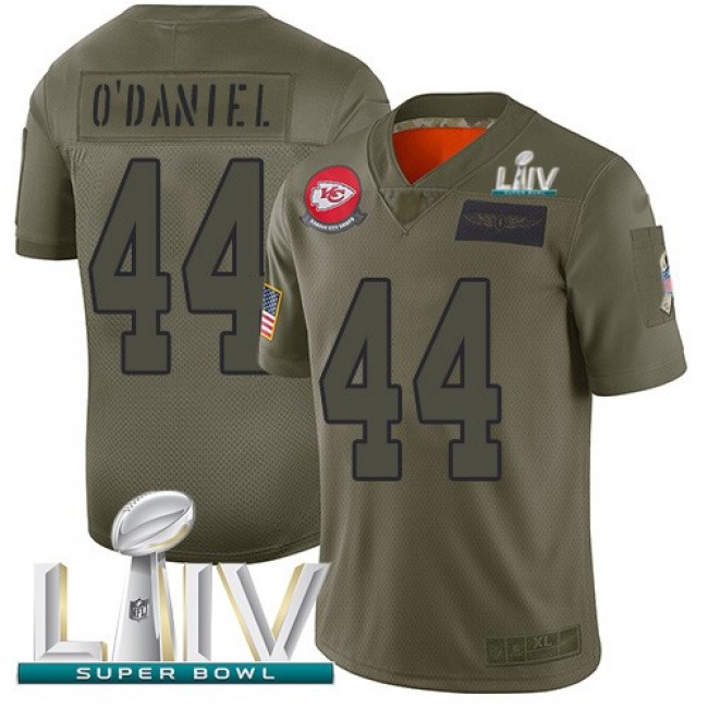 Nike Chiefs #44 Dorian O'Daniel Camo Super Bowl LIV 2020 Men's Stitched NFL Limited 2019 Salute To Service Jersey