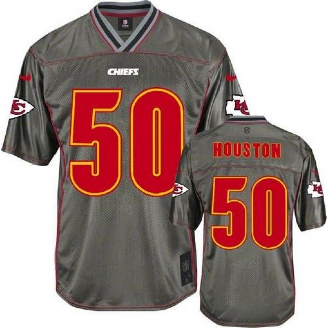 Kansas City Chiefs #50 Justin Houston Grey Youth Stitched NFL Elite Vapor Jersey
