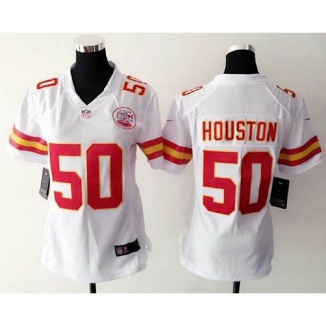 Women's Chiefs #50 Justin Houston White Stitched NFL Elite Jersey