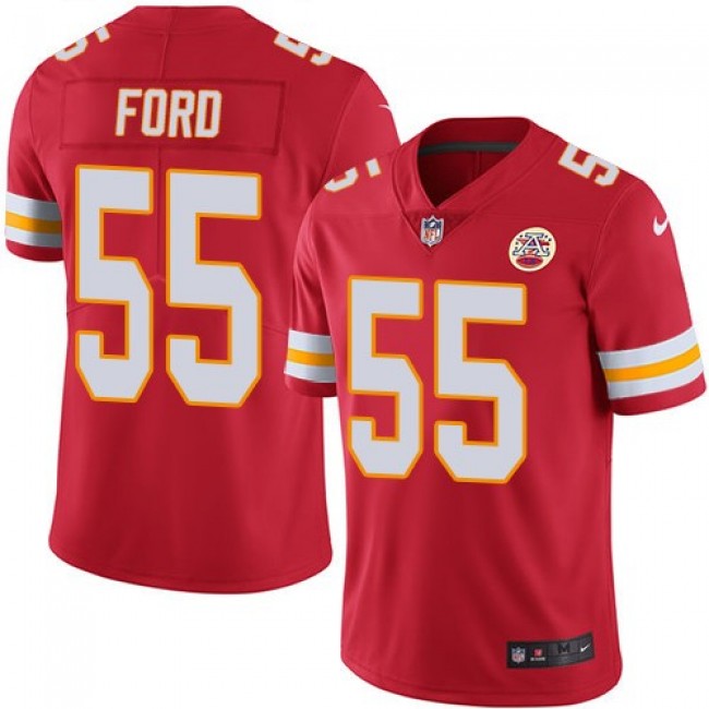 Kansas City Chiefs #55 Dee Ford Red Team Color Youth Stitched NFL Vapor Untouchable Limited Jersey