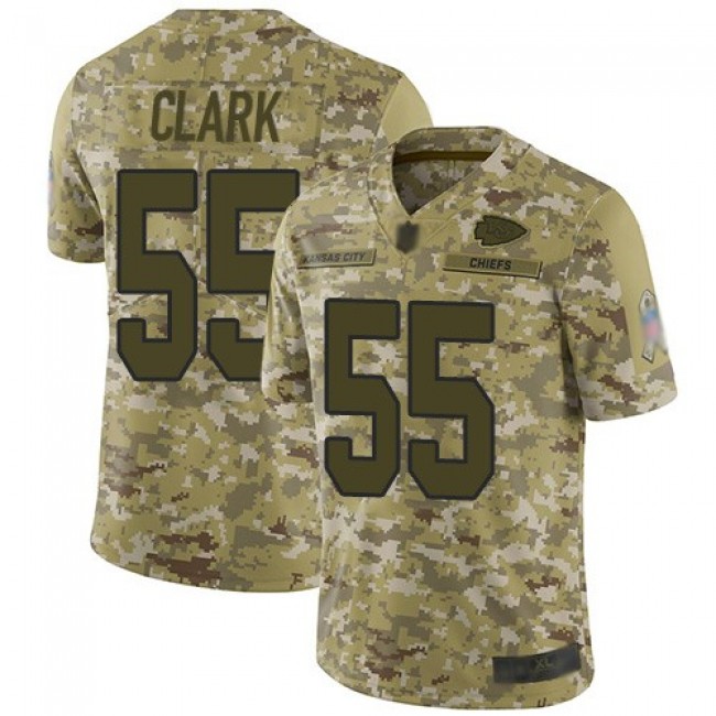 Nike Chiefs #55 Frank Clark Camo Men's Stitched NFL Limited 2018 Salute To Service Jersey