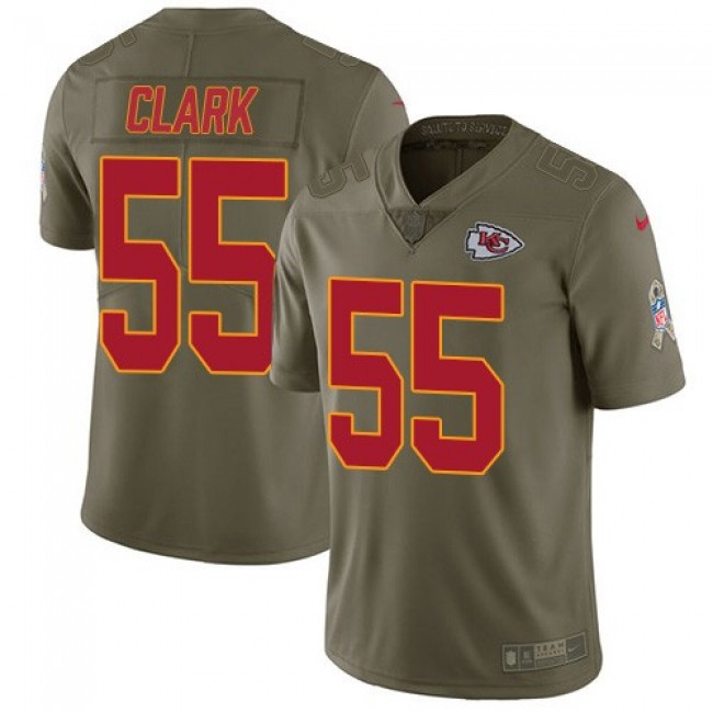Nike Chiefs #55 Frank Clark Olive Men's Stitched NFL Limited 2017 Salute to Service Jersey