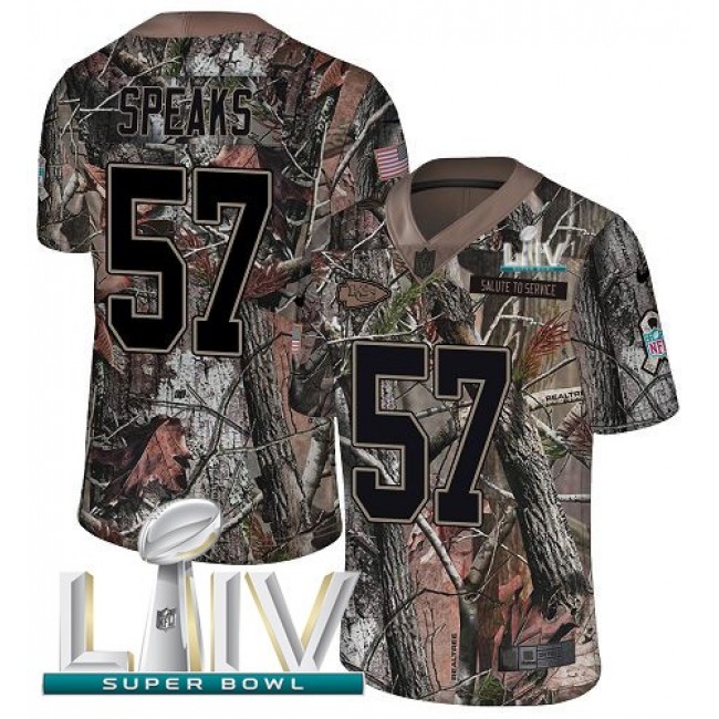 Nike Chiefs #57 Breeland Speaks Camo Super Bowl LIV 2020 Men's Stitched NFL Limited Rush Realtree Jersey