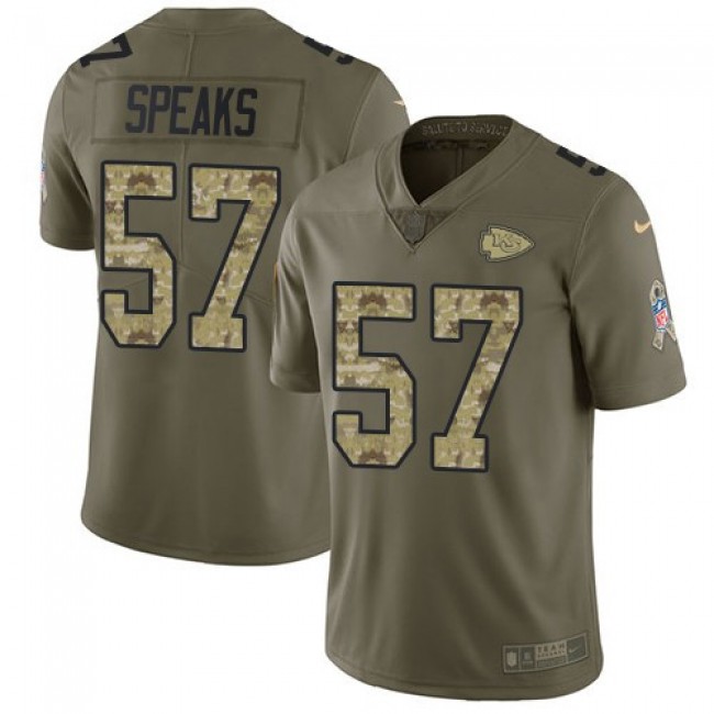 Nike Chiefs #57 Breeland Speaks Olive/Camo Men's Stitched NFL Limited 2017 Salute To Service Jersey