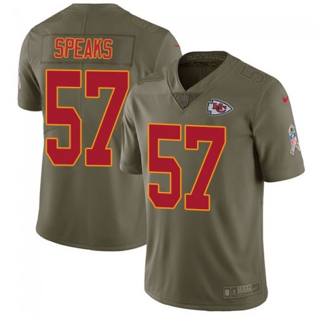 Nike Chiefs #57 Breeland Speaks Olive Men's Stitched NFL Limited 2017 Salute To Service Jersey