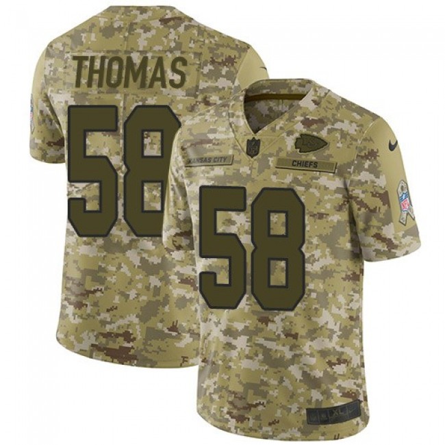 Nike Chiefs #58 Derrick Thomas Camo Men's Stitched NFL Limited 2018 Salute To Service Jersey