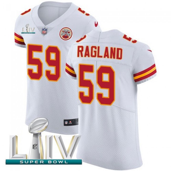 Nike Chiefs #59 Reggie Ragland White Super Bowl LIV 2020 Men's Stitched NFL New Elite Jersey