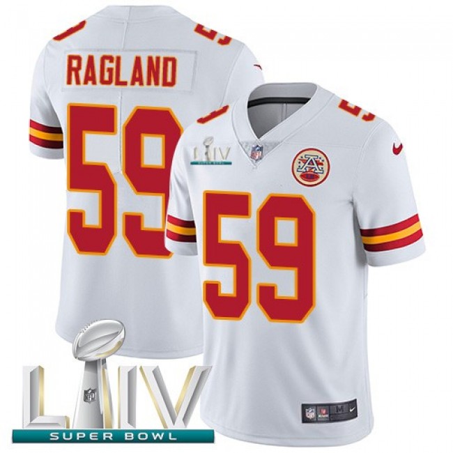 Nike Chiefs #59 Reggie Ragland White Super Bowl LIV 2020 Men's Stitched NFL Vapor Untouchable Limited Jersey