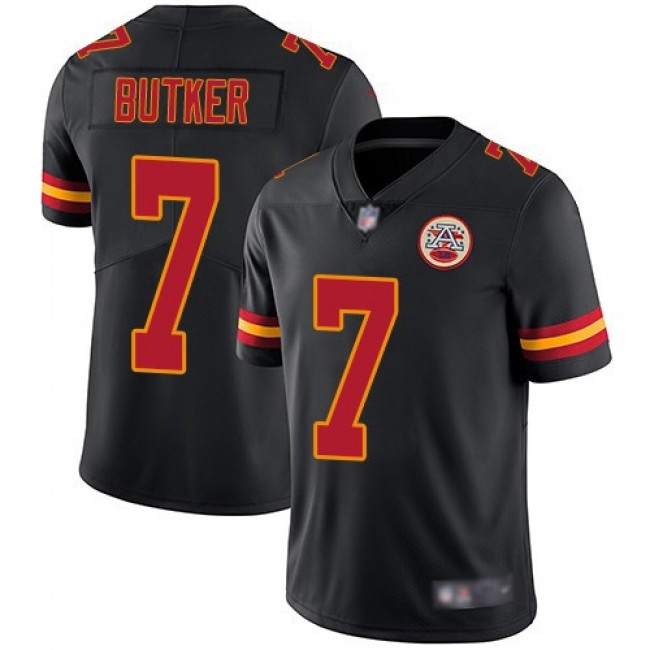 Nike Chiefs #7 Harrison Butker Black Men's Stitched NFL Limited Rush Jersey