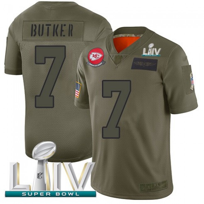Nike Chiefs #7 Harrison Butker Camo Super Bowl LIV 2020 Men's Stitched NFL Limited 2019 Salute To Service Jersey