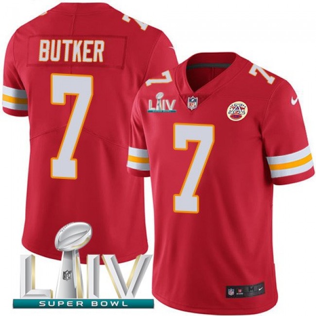 Nike Chiefs #7 Harrison Butker Red Super Bowl LIV 2020 Team Color Men's Stitched NFL Vapor Untouchable Limited Jersey
