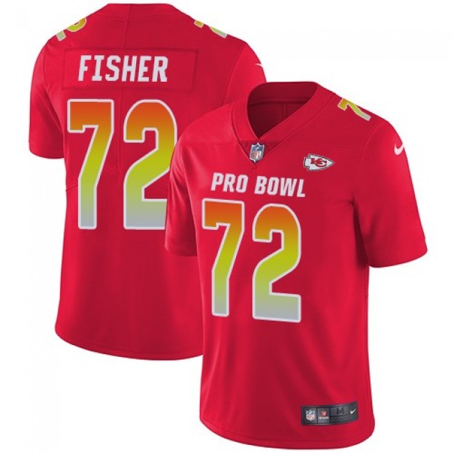 Nike Chiefs #72 Eric Fisher Red Men's Stitched NFL Limited AFC 2019 Pro Bowl Jersey