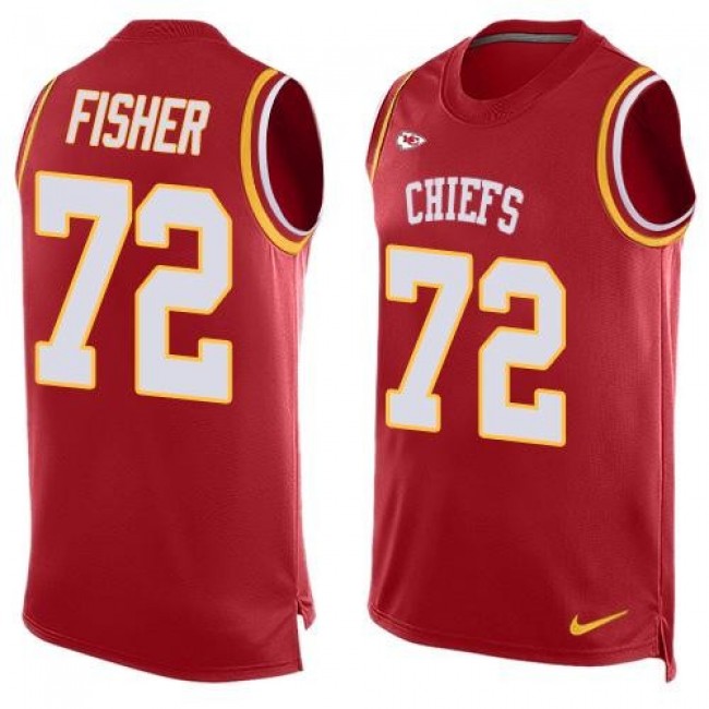 Nike Chiefs #72 Eric Fisher Red Team Color Men's Stitched NFL Limited Tank Top Jersey