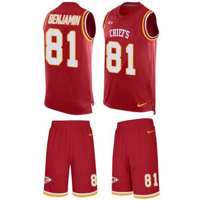 Nike Chiefs #81 Kelvin Benjamin Red Team Color Men's Stitched NFL Limited Tank Top Suit Jersey