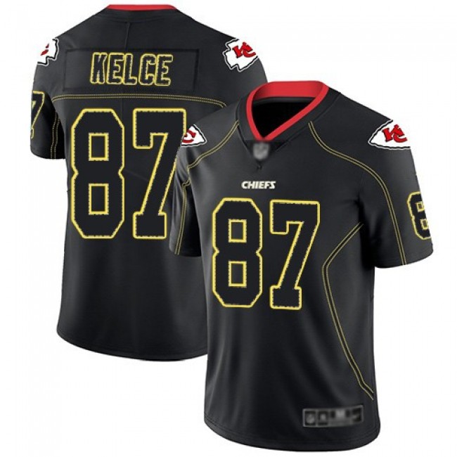 Nike Chiefs #87 Travis Kelce Lights Out Black Men's Stitched NFL Limited Rush Jersey