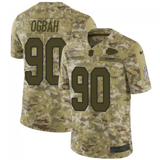 Nike Chiefs #90 Emmanuel Ogbah Camo Men's Stitched NFL Limited 2018 Salute To Service Jersey