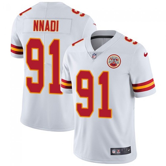 Nike Chiefs #91 Derrick Nnadi White Men's Stitched NFL Vapor Untouchable Limited Jersey