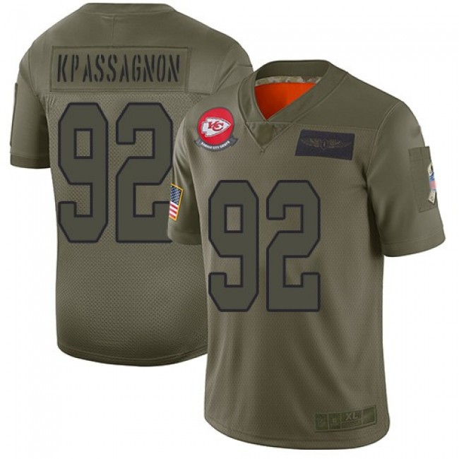 Nike Chiefs #92 Tanoh Kpassagnon Camo Men's Stitched NFL Limited 2019 Salute To Service Jersey