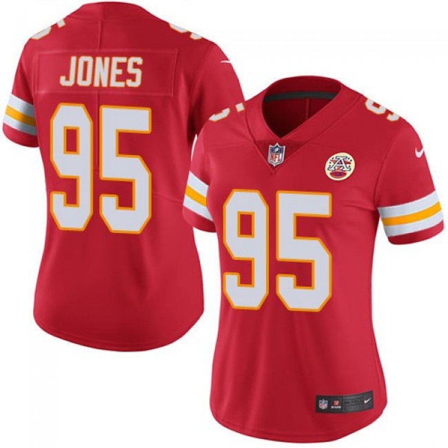 Women's Chiefs #95 Chris Jones Red Team Color Stitched NFL Vapor Untouchable Limited Jersey