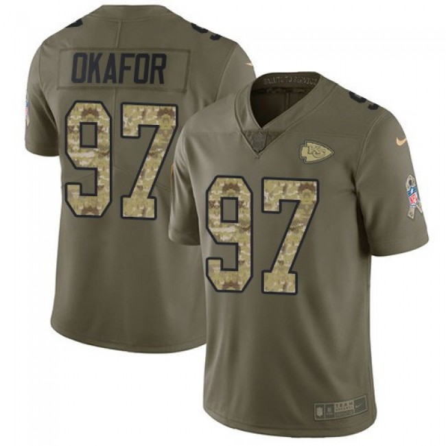 Nike Chiefs #97 Alex Okafor Olive/Camo Men's Stitched NFL Limited 2017 Salute To Service Jersey
