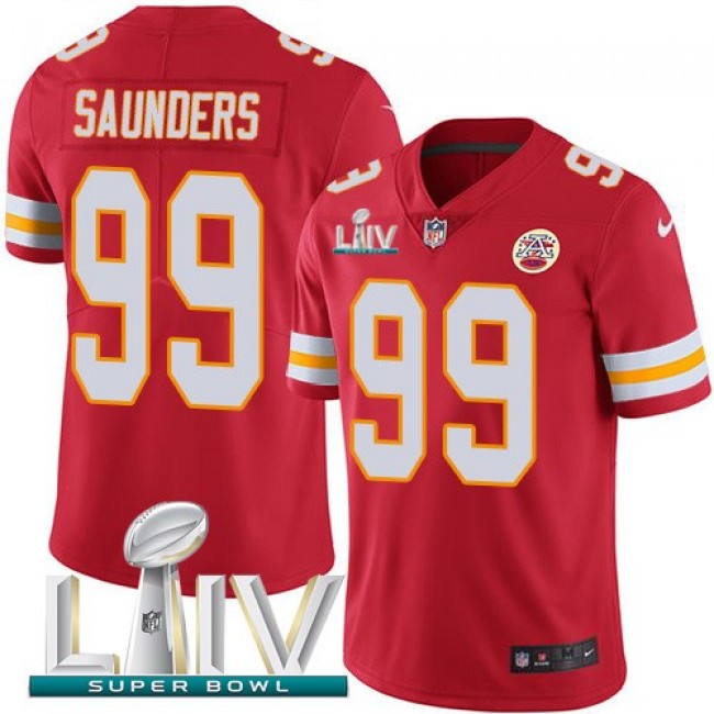 Nike Chiefs #99 Khalen Saunders Red Super Bowl LIV 2020 Team Color Men's Stitched NFL Vapor Untouchable Limited Jersey