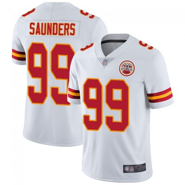 Nike Chiefs #99 Khalen Saunders White Men's Stitched NFL Vapor Untouchable Limited Jersey