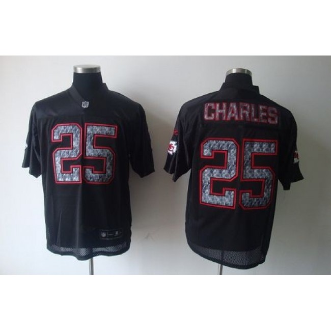 Sideline Black United Chiefs #25 Jamaal Charles Black Stitched NFL Jersey