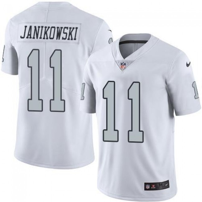 Las Vegas Raiders #11 Sebastian Janikowski White Youth Stitched NFL Limited Rush Jersey