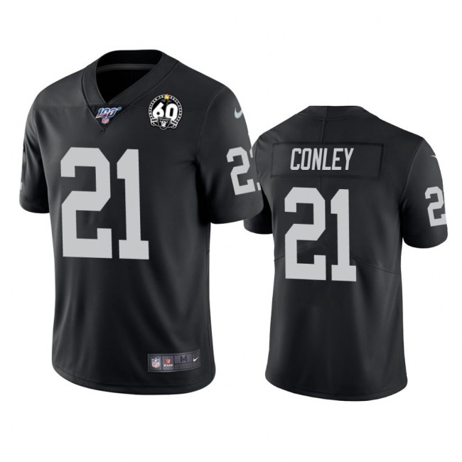 Nike Raiders #21 Gareon Conley Black 60th Anniversary Vapor Limited Stitched NFL 100th Season Jersey