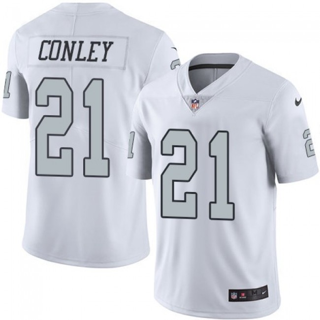 Nike Raiders #21 Gareon Conley White Men's Stitched NFL Limited Rush Jersey