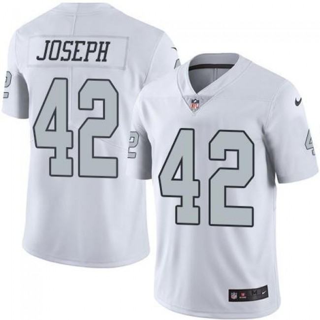 Las Vegas Raiders #42 Karl Joseph White Youth Stitched NFL Limited Rush Jersey