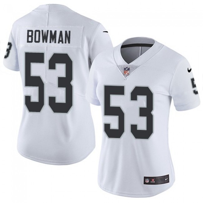 Women's Raiders #53 NaVorro Bowman White Stitched NFL Vapor Untouchable Limited Jersey