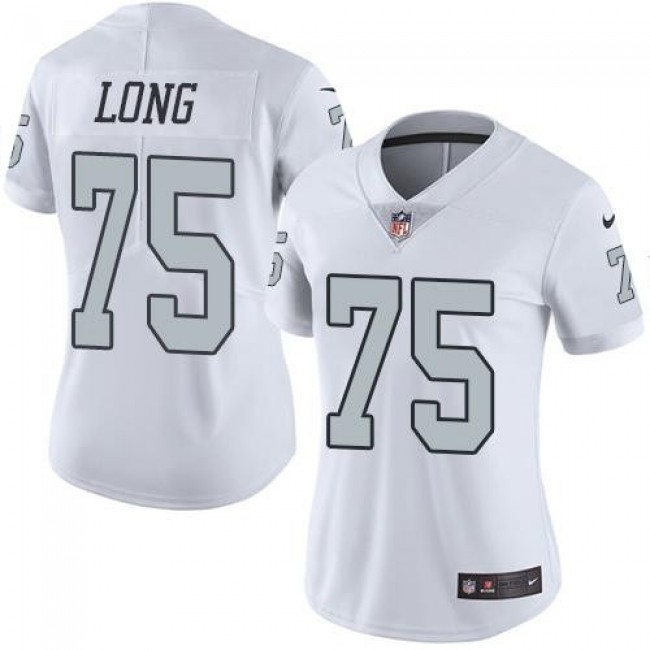 Women's Raiders #75 Howie Long White Stitched NFL Limited Rush Jersey