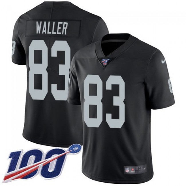 Nike Raiders #83 Darren Waller Black Team Color Men's Stitched NFL 100th Season Vapor Limited Jersey