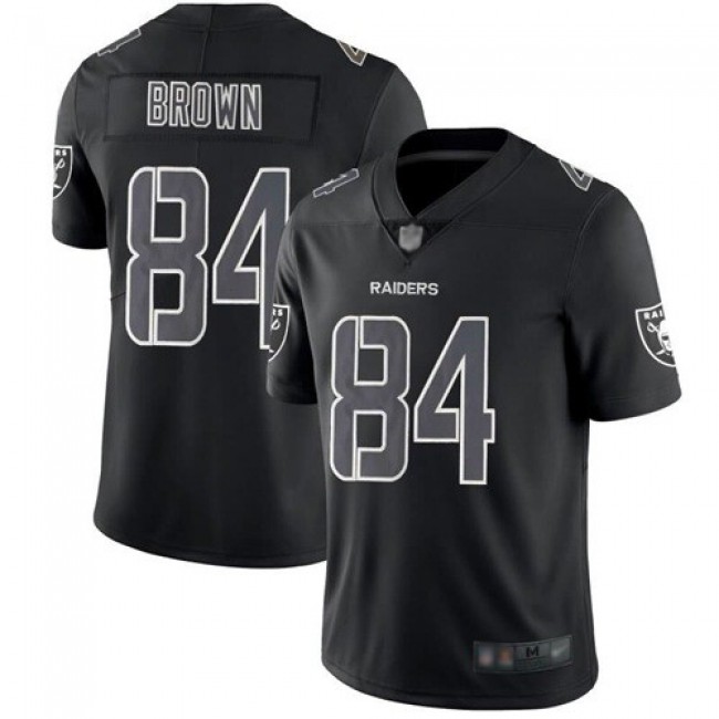 Nike Raiders #84 Antonio Brown Black Men's Stitched NFL Limited Rush Impact Jersey