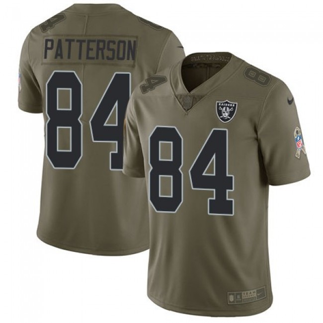 Las Vegas Raiders #84 Cordarrelle Patterson Olive Youth Stitched NFL Limited 2017 Salute to Service Jersey