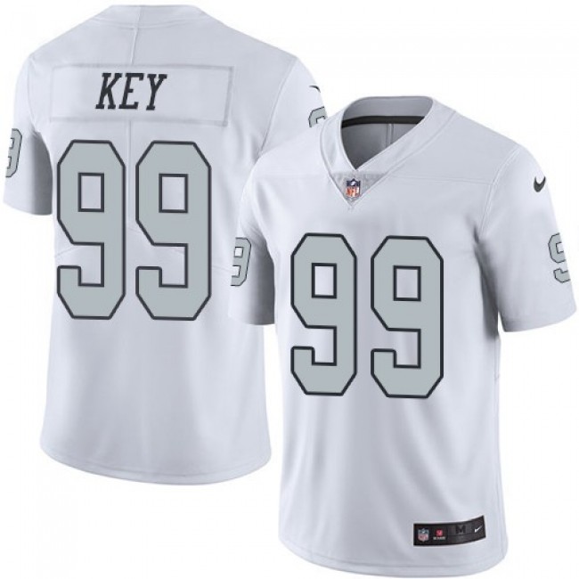 Nike Raiders #99 Arden Key White Men's Stitched NFL Limited Rush Jersey