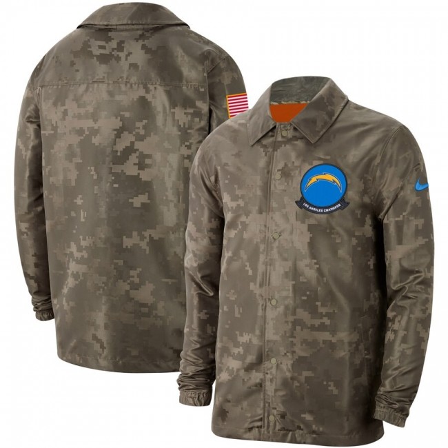 Men's Los Angeles Chargers Nike Camo 2019 Salute to Service Sideline Full-Zip Lightweight Jacket