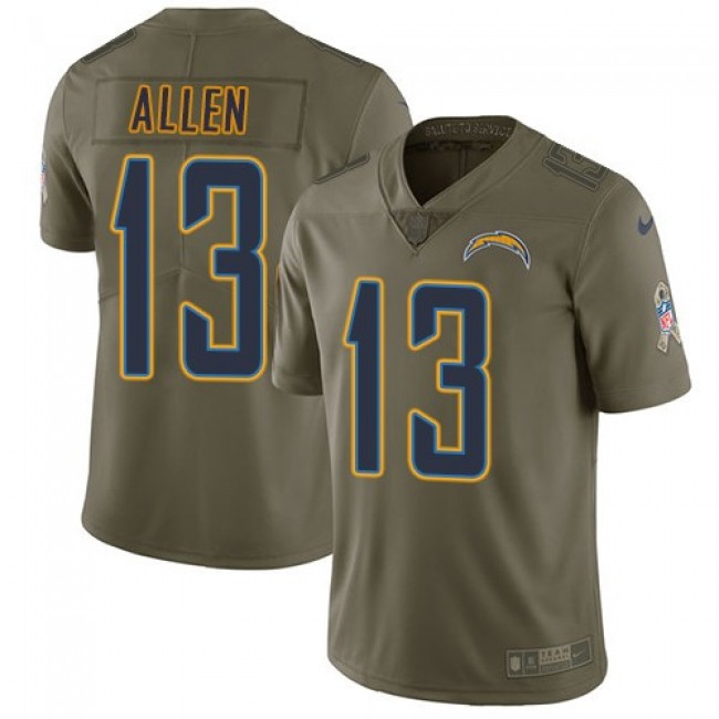 Los Angeles Chargers #13 Keenan Allen Olive Youth Stitched NFL Limited 2017 Salute to Service Jersey