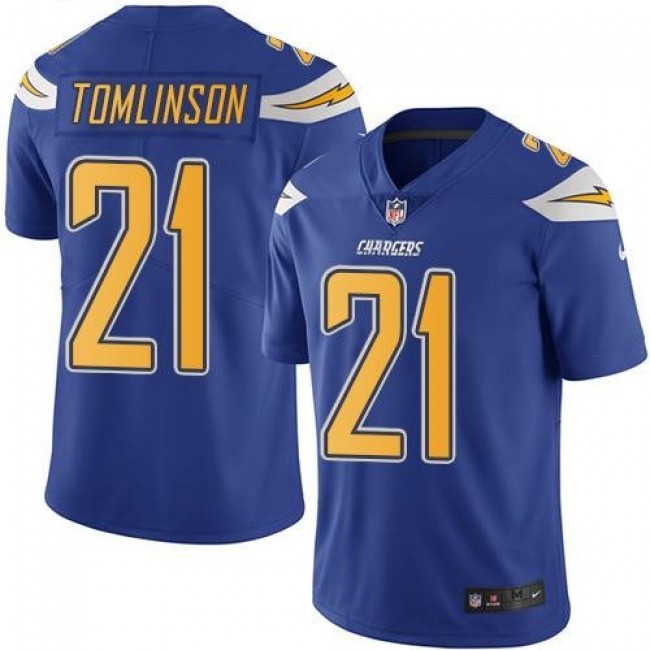 Los Angeles Chargers #21 LaDainian Tomlinson Electric Blue Youth Stitched NFL Limited Rush Jersey